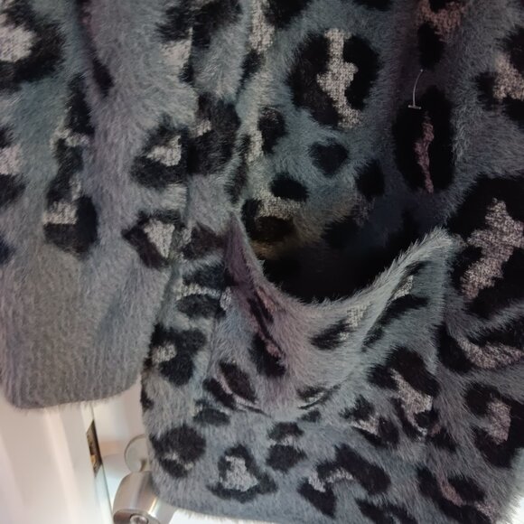 Women"s Evolution by Cyrus Open Front Leopard Print Cardigan Small - Picture 5 of 7
